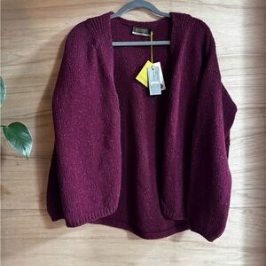 Fisherman out of Ireland merino wool sweater NWT, purple pink color